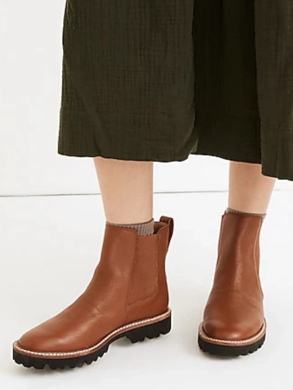 Madewell Citywalk Lug Sole Leather Boots 7